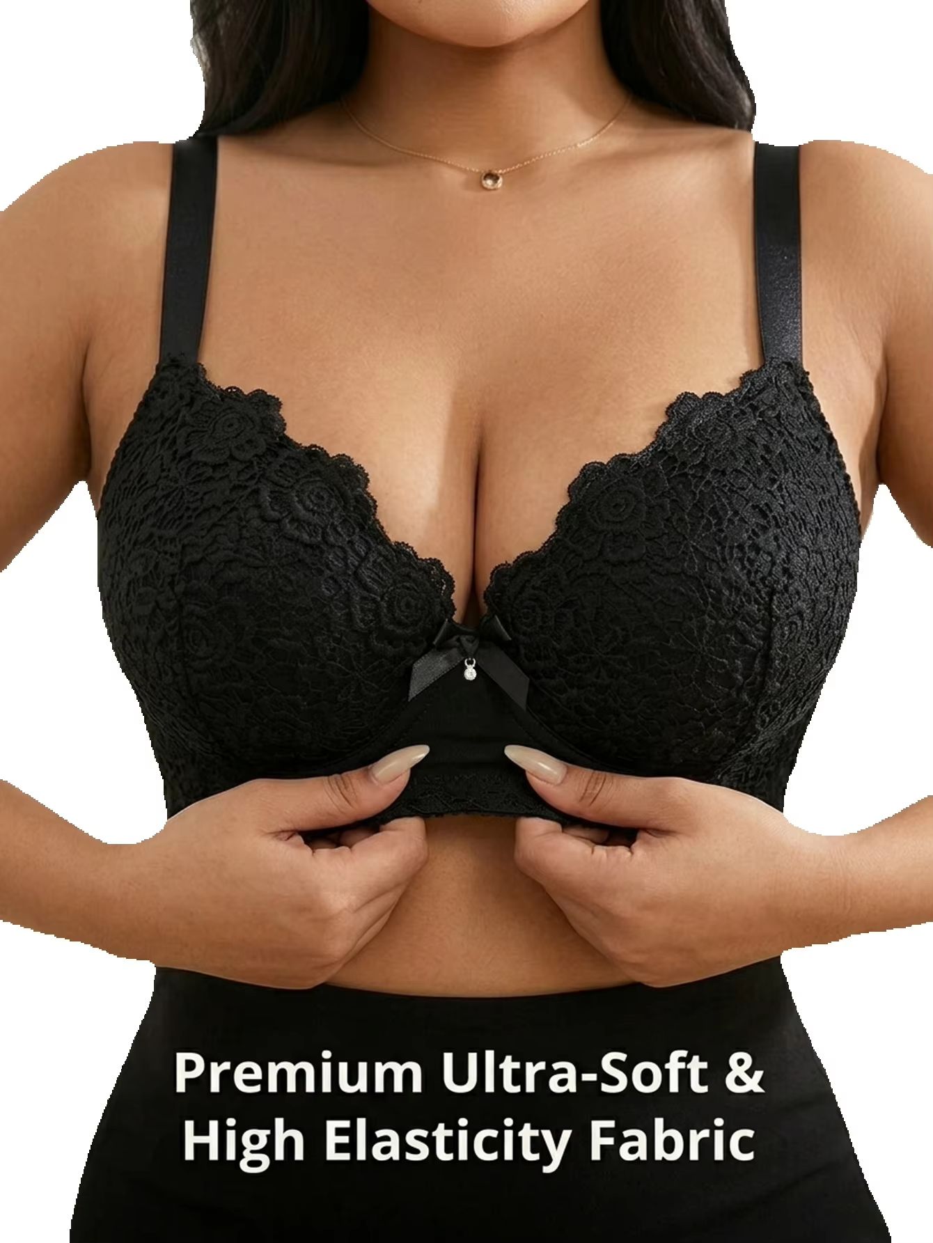 Minimizer Bra Women - Kadın Büyük Beden Çiçek Desenli Destekli