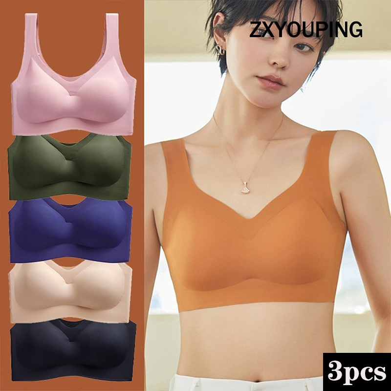 Cotton Bra Everyday - 3 adet seksi spor sutyen dikişsiz