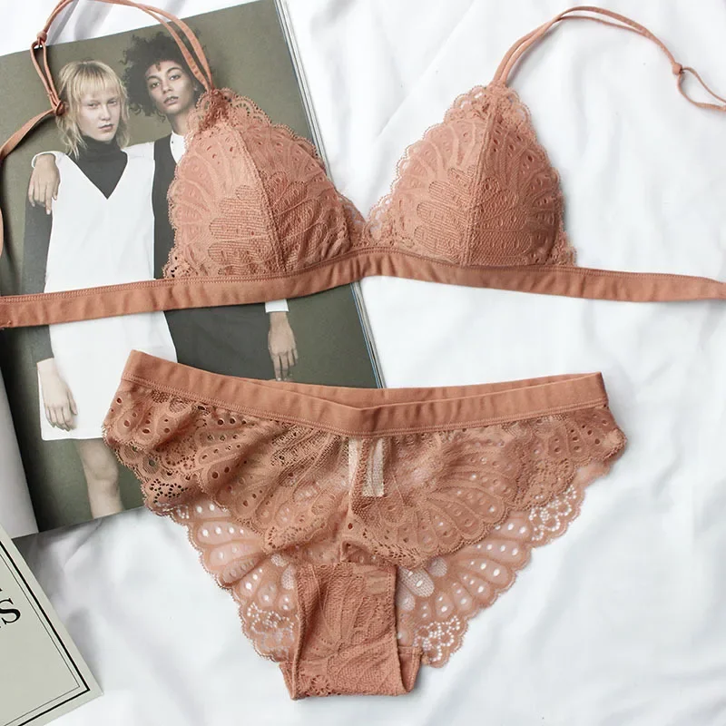 Sleep Bra Bralette - KUCLUT tam dantel üçgen fincan uyku